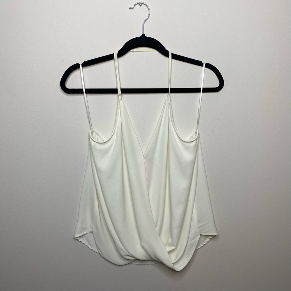 Eight Sixty White Surplice Halter Tank